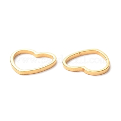 201 ステンレススチールリンクリング  ハート  ゴールドカラー  10.5x12x1mm&nbsp;LS-X-STAS-C030-02A-G