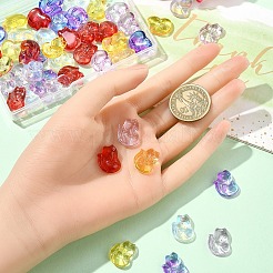50Pcs 5 Colors Transparent Spray Painted Glass Pendants&nbsp;GLAA-YW0003-94