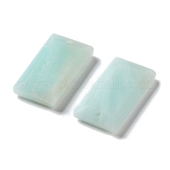 ナチュラルフラワーアマゾナイトペンダント  ファセット長方形チャーム  25x13x4~4.5mm  穴：1mm&nbsp;G-G063-01C
