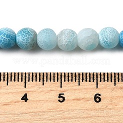 Natural & Dyed Crackle Agate Bead Strands&nbsp;G-T056-6mm-07