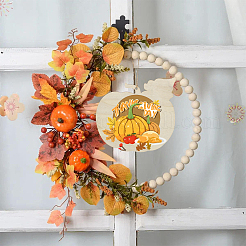 Thanksgiving Day Theme Unfinished Wood Pendant Decorations&nbsp;HJEW-WH20003-47D