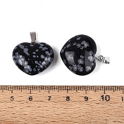 Natural Snowflake Obsidian Pendants&nbsp;G-N362-05P-01