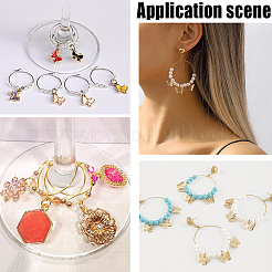 100Pcs 316 Surgical Stainless Steel Wine Glass Charms Rings&nbsp;STAS-BBC0005-97D