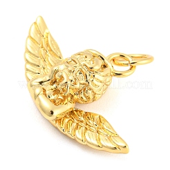 真鍮チャーム  丸カン付き  キューピッドチャーム  ゴールドカラー  12.5x21.5x5mm  穴：3mm&nbsp;LS-KK-Q794-03C-G
