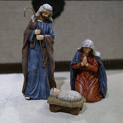 3Pcs Sharprepublic Christmas Nativity Resin Display Decorations&nbsp;PW-WGF29AF-01