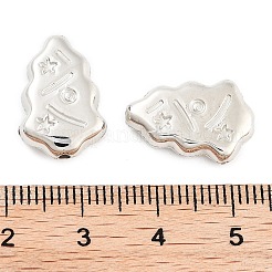 クリスマステーマ CCB プラスチックビーズ  クリスマスツリー  プラチナ  17x12x5mm  穴：1.5mm  794個/ 500g&nbsp;CCB-S164-57P