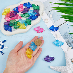 36Pcs 6 Colors Transparent Acrylic Pendants&nbsp;MACR-SC0001-64