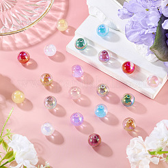 10色のアクリル模造猫目ビーズ  ラウンド  ミックスカラー  16mm  穴：2mm  2個/カラー&nbsp;FIND-TA0009-23A