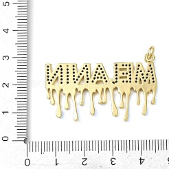Brass Micro Pave Clear Cubic Zirconia Pendants&nbsp;KK-H270-07I-02