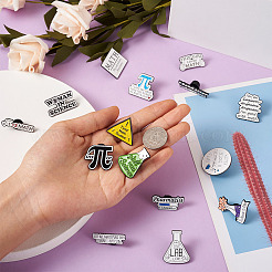 12pcs 12 style Mathematical Formula Enamel Pin&nbsp;JEWB-CD0001-03
