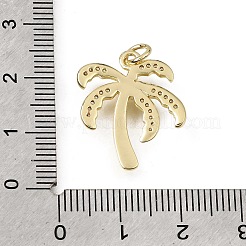 Brass Micro Pave Clear Cubic Zirconia Pendants&nbsp;CU-L001-12G-01