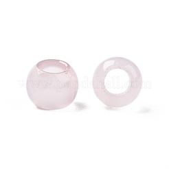 天然石ローズクォーツビーズ  大穴ビーズ  ロンデル  10~10.5x7.5~9mm  穴：5mm&nbsp;G-T092-10mm-18