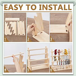 4-Tier Wood Scrunchie Holders&nbsp;ODIS-WH0348-220