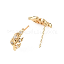 SHEGRACE Brass Micro Pave Cubic Zirconia Stud Earrings&nbsp;XGRQ4N841-719G