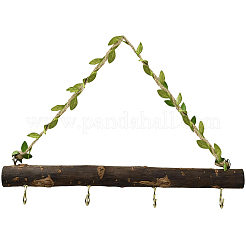 Iron & Wood Branch & Vine Wall Hook Rack&nbsp;AJEW-WH20006-527