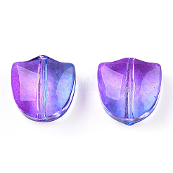 Two Tone Spray Painted Transparent Glass Beads&nbsp;GLAA-T022-26-B02