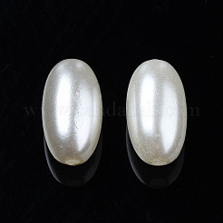 ABSプラスチックパール調ビーズ  オーバル  貝殻色  10.5x6mm  穴：1.2~1.4mm  約2200個/500g&nbsp;KY-S163-441