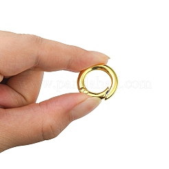 20Pcs 2 Colors Rack Plating Alloy Spring Ring Clasps&nbsp;PALLOY-CJ0002-40