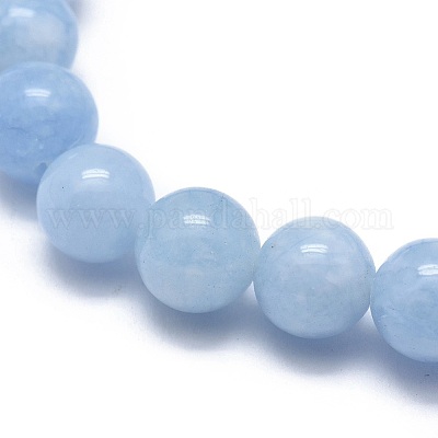 Natural & Dyed White Jade Bead Stretch Bracelets&nbsp;BJEW-K212-B-018-1