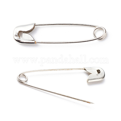 アイアン製安全ピン  プラチナ  26~28x6x2mm  ピン：0.5mm  約1000個/袋&nbsp;NEED-D006-28mm-1