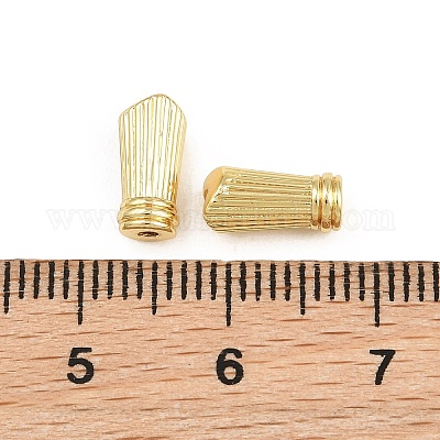 真鍮ビーズ  混合図形  ラックめっき  長持ちメッキ  カドミウムフリー＆鉛フリー  18KGP本金メッキ  コラム  10x5mm  穴：1mm&nbsp;KK-CBA57BD-07D-G-1