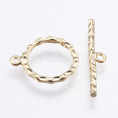 Brass Toggle Clasps&nbsp;KK-G333-16G-NF-1
