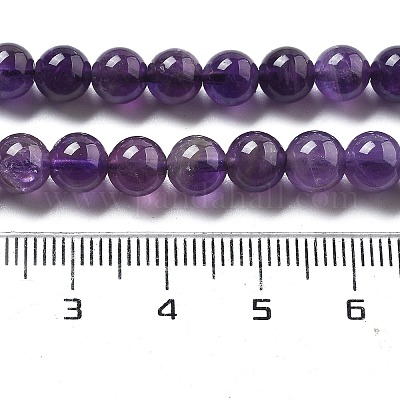 Natural Amethyst Beads Strand&nbsp;GSR6mmC062-2-1