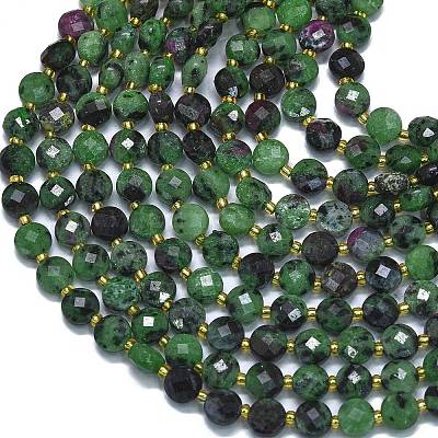 Natural Ruby in Zoisite Beads Strands&nbsp;G-K389-B12-01-1