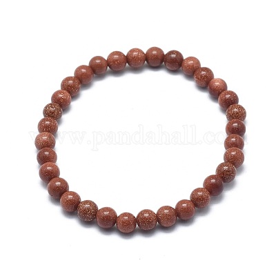 Synthetic Goldstone Bead Stretch Bracelets&nbsp;BJEW-K212-C-002-1