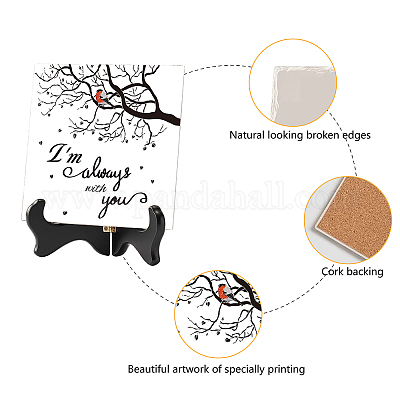 2Pcs 2 Style Square Cork Ceramics Sublimation Cup Holder Pad Mat&nbsp;AJEW-CN0001-13B-1