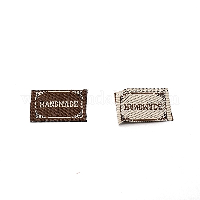 ポリエステル縫製ラベル  布ラベル  縫製用  編み物  工芸  言葉  15x25x0.3mm&nbsp;FIND-TAC0008-19D-1