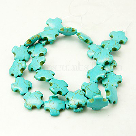 Synthetic Turquoise Beads Strands&nbsp;X-TURQ-H055-28-1