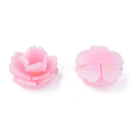 プラスチックビーズ  花  ピンク  24x23x14mm  穴：1.4mm&nbsp;LS-KY-N015-197C-1