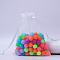 Rectangle Organza Drawstring Bags, White, 9x7cm