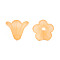 Frosted Acrylic Beads, Flower, Orange, 10x13.5mm, Hole: 1.8mm, about 1600pcs/500g