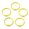 Spray Painted Iron Split Key Rings, Ring, Yellow, 30x4mm