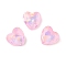 Glass Cabochons, Faceted, Heart, Pearl Pink, 10x10x4.5mm, 45pcs/set
