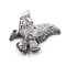 Carved Natural Map Stone Pendants, Eagle, 40x40x8mm, Hole: 1.2mm