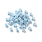 Opaque Acrylic Beads, Cube with Heart, Light Blue, 4.5x4.5x4.5mm, Hole: 2mm