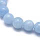 Natural & Dyed White Jade Bead Stretch Bracelets&nbsp;BJEW-K212-B-018-3