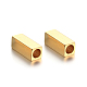 201ステンレスビーズ  長方形  ゴールドカラー  8x3x3mm  穴：2mm&nbsp;STAS-P223-08G-2