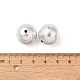 UVメッキ CCB プラスチックビーズ  テクスチャー  ラウンド  銀  17.5x17mm  穴：2.4mm&nbsp;FIND-Z066-02C-2