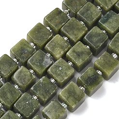 天然の南部翡翠ビーズ連売り  キューブ  シードビーズで  8~8.5x8~8.5x8~8.5mm  穴：1.2mm  約38~39個/連  14.96''（38cm）〜15.35''（39cm）&nbsp;G-D338-A19