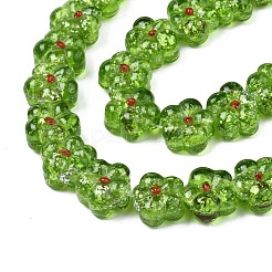 Transparent Handmade Bumpy Lampwork Beads Strands&nbsp;LAMP-S194-022E