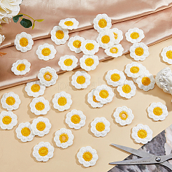 60Pcs Flower Polyester Ornament Accessories&nbsp;DIY-HS0002-29