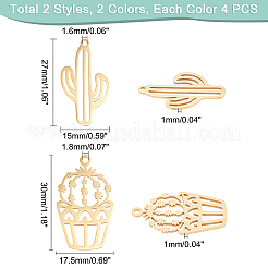 16Pcs 4 Style Ion Plating(IP) 201 Stainless Steel Pendants&nbsp;STAS-DC0006-38
