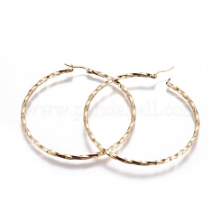 PVD Vacuum Plating 304 Stainless Steel Big Hoop Earrings&nbsp;EJEW-L226-009C