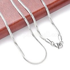 変色しない304ステンレススチールのスネークチェーンネックレス  カニカン付き  ステンレス鋼色  2.2mm  17.7インチ（45cm）&nbsp;NJEW-F195-02A-P