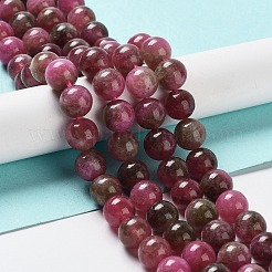 Natural Jade Imitation Watermelon Tourmaline Beads Strands&nbsp;G-NH0006-A01-03-1