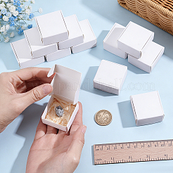 折りたたみ式スクエアペーパー収納ギフトボックス60個  紙包装ケース  ホワイト  4x4x2cm&nbsp;CON-PH0003-63B